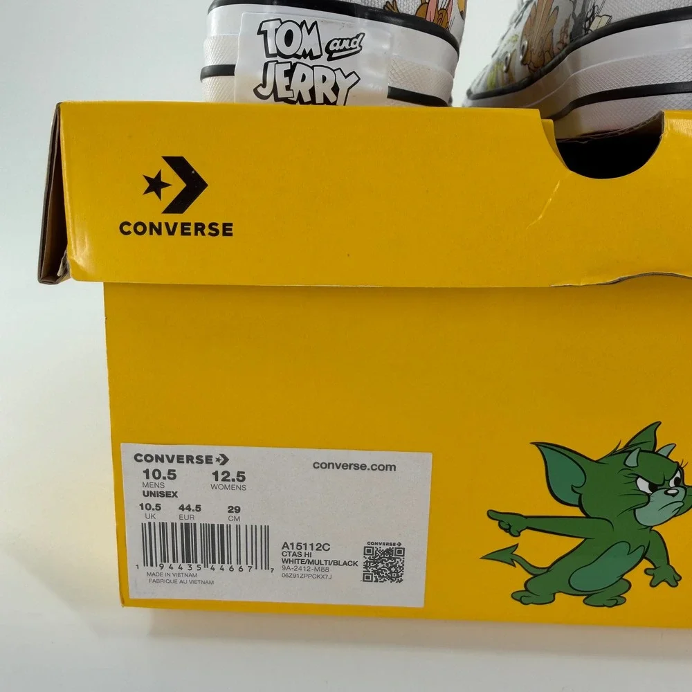 Converse x Tom & Jerry Shoes Mens US 11 White‎ Chuck Taylor All Star Hi A15112C - Picture 11 of 11